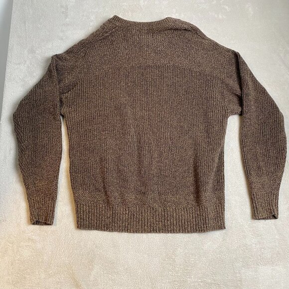 RedHead Mens Henley Sweater XL Brown Ribbed Knit Cotton Blend Commando - Picture 10 of 10